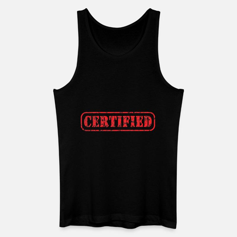 zertifiziert - Männer Bio Tank Top - Schwarz