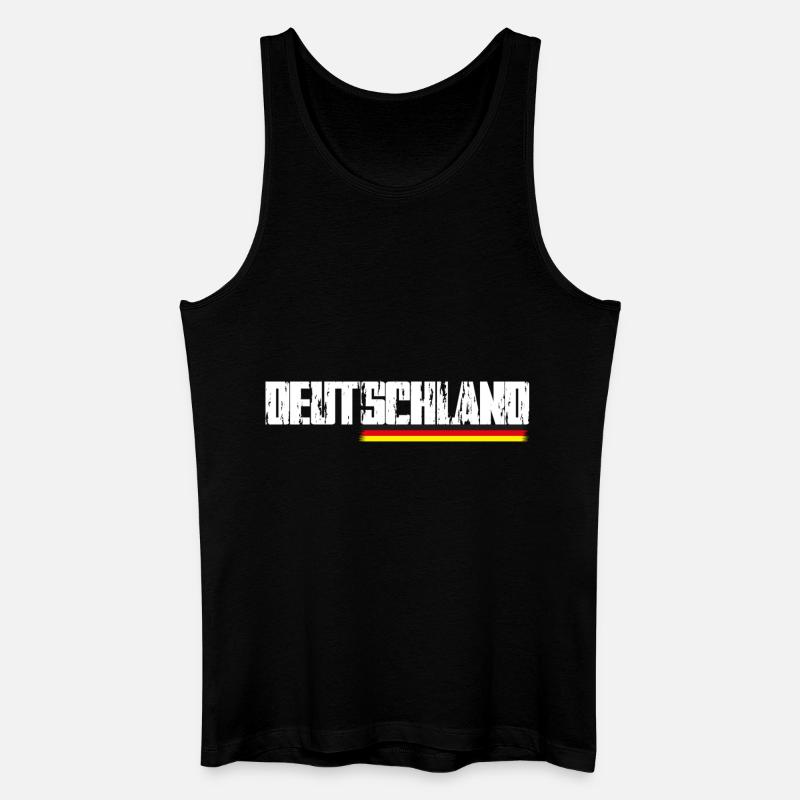 Fußball Deutschland - Männer Bio Tank Top - Schwarz