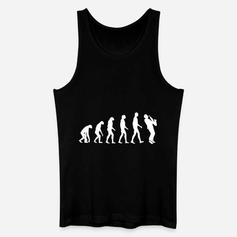 saxophone evolution - Männer Bio Tank Top - Schwarz