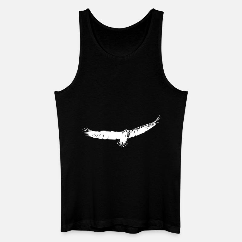 Adler im Gleitflug - Männer Bio Tank Top - Schwarz