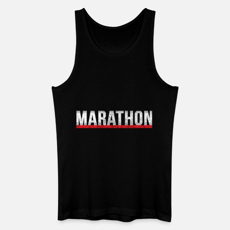 Marathon - Männer Bio Tank Top - Schwarz