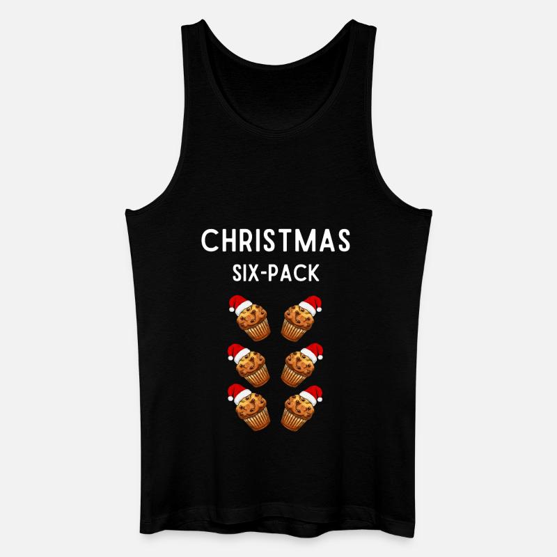 Weihnachts-Sixpack - Männer Bio Tank Top - Schwarz