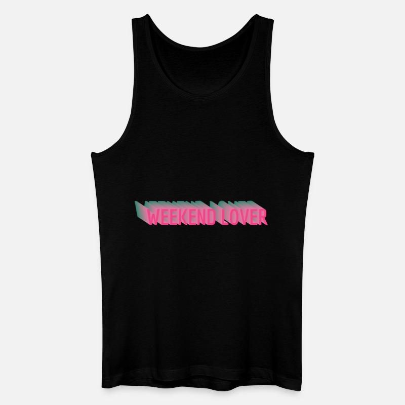 Weekend Lover - Männer Bio Tank Top - Schwarz