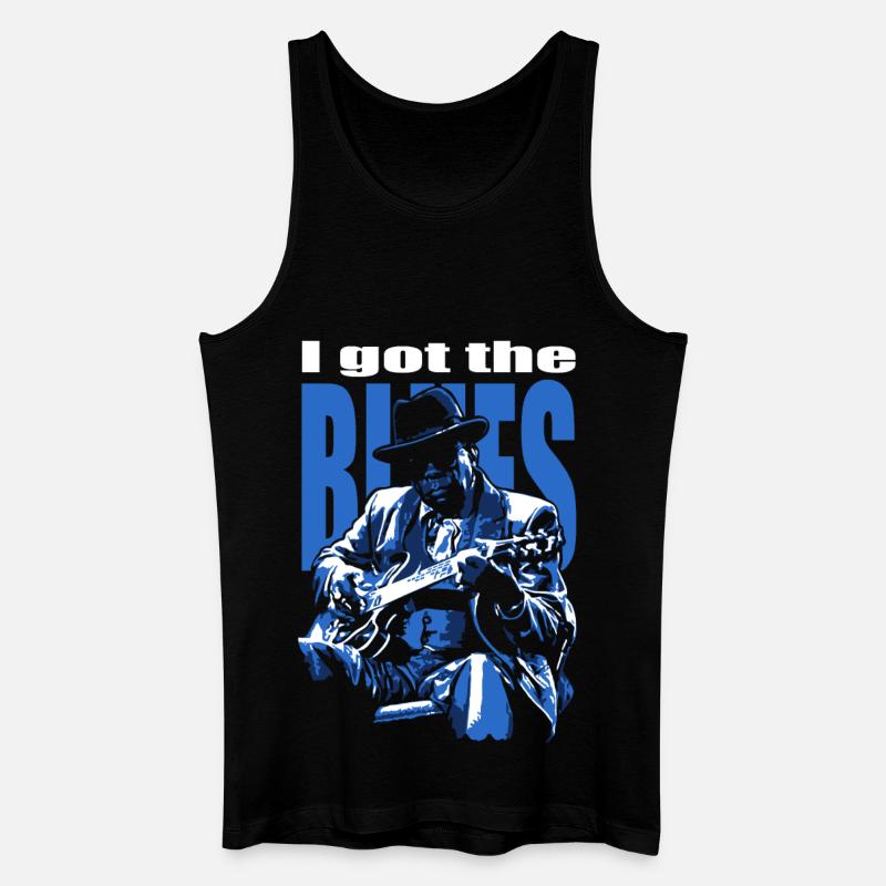 I got the blues - Männer Bio Tank Top - Schwarz