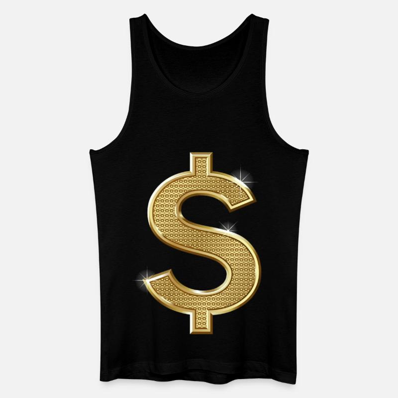 Dollarzeichen - Männer Bio Tank Top - Schwarz