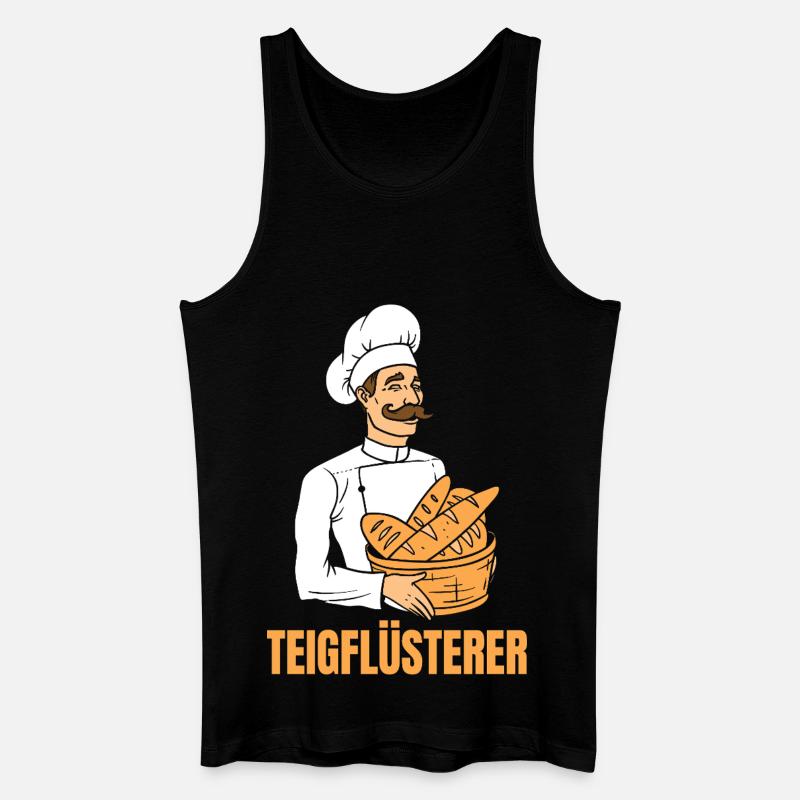 Bäcker Brotkorb Bäckermütze Teigflüsterer - Männer Bio Tank Top - Schwarz