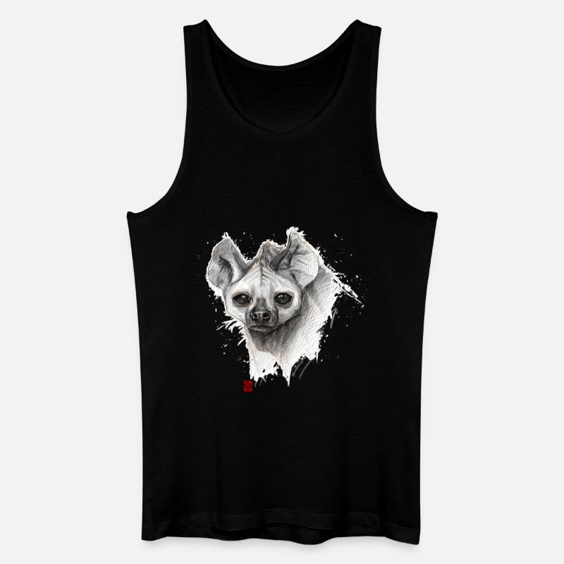 Sketchy Hyene - Männer Bio Tank Top - Schwarz