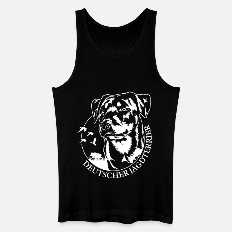 Deutscher Jagdterrier Jagdhunde Hunde Wilsigns - Männer Bio Tank Top - Schwarz