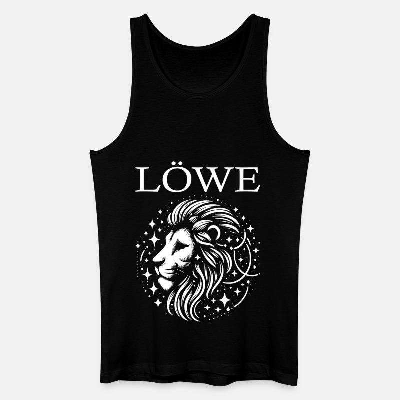 Sternzeichen Löwe Design - Männer Bio Tank Top - Schwarz