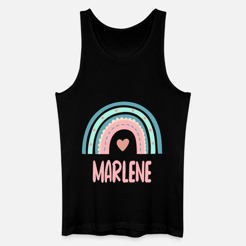 Marlene Name Regenbogen Baby - Männer Bio Tank Top - Schwarz