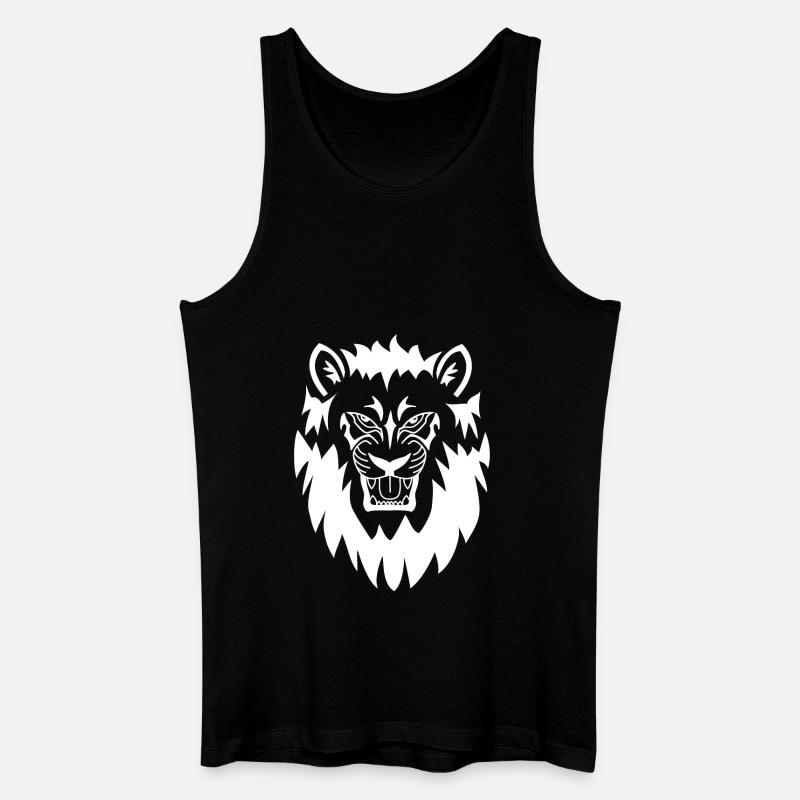 Löwe - Männer Bio Tank Top - Schwarz