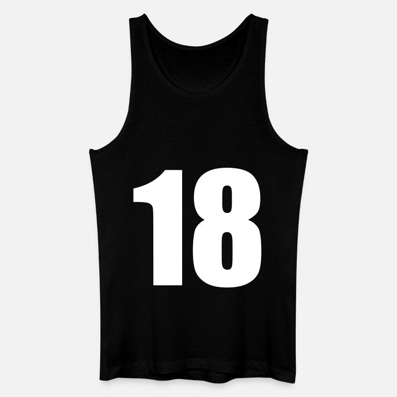 18 - Männer Bio Tank Top - Schwarz