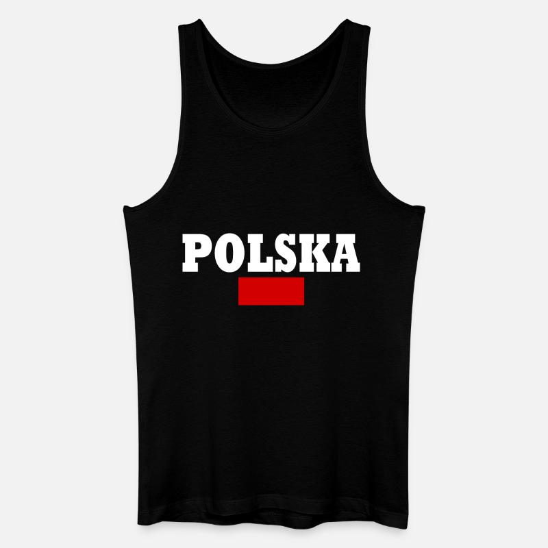 Polen - Männer Bio Tank Top - Schwarz