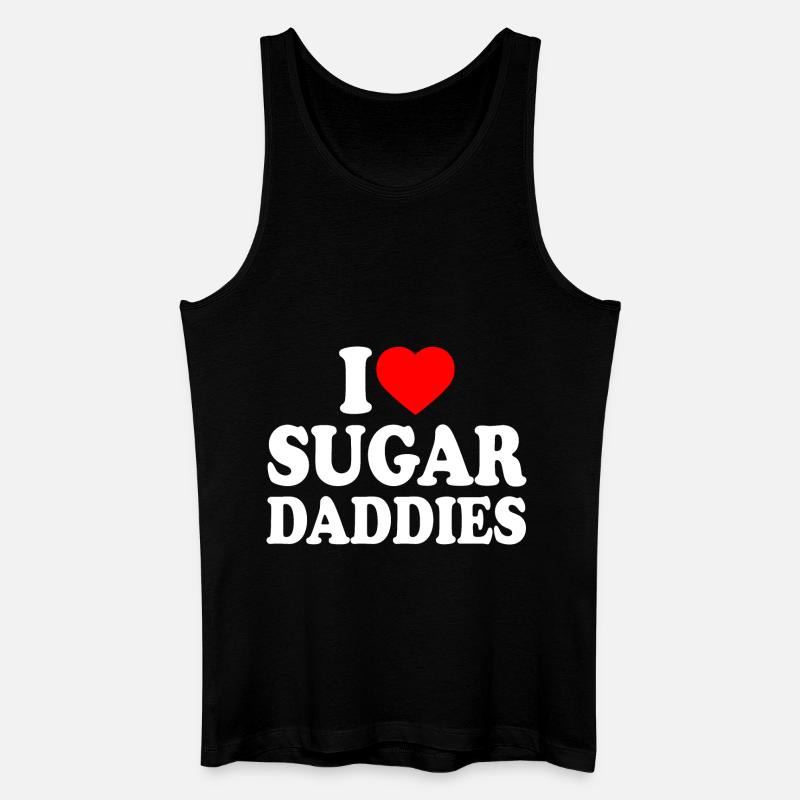 i love sugar daddies - Männer Bio Tank Top - Schwarz
