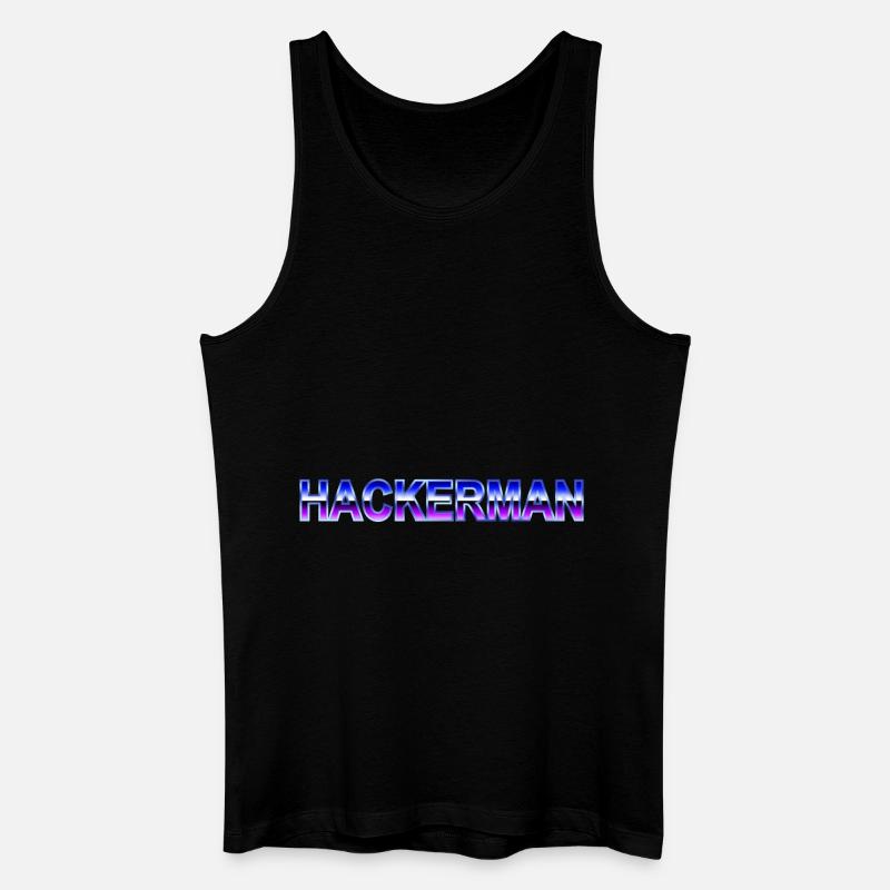 Hackerman - Männer Bio Tank Top - Schwarz