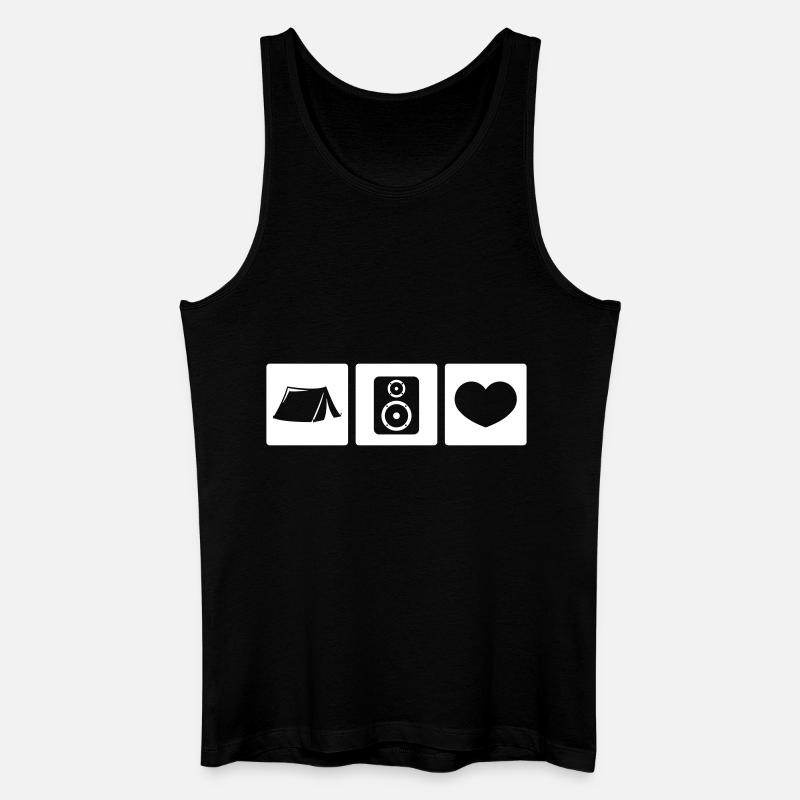 Festival - Männer Bio Tank Top - Schwarz