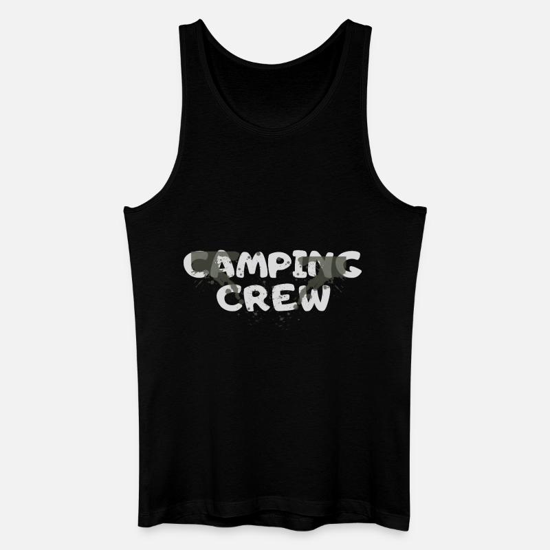 Camping Crew - Männer Bio Tank Top - Schwarz