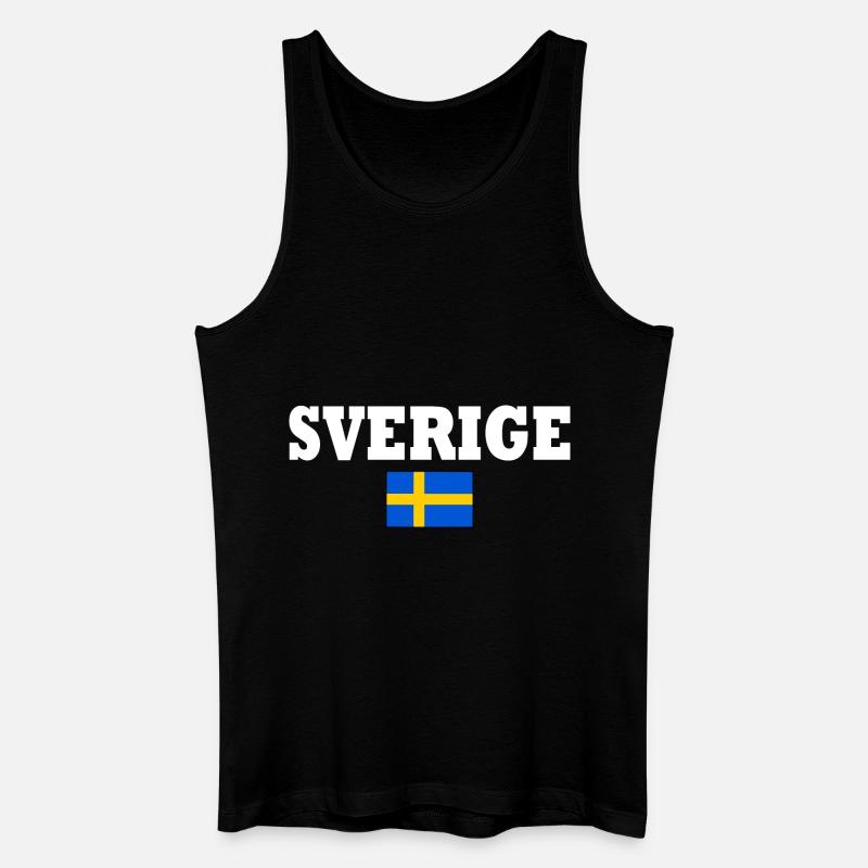 Sverige - Männer Bio Tank Top - Schwarz
