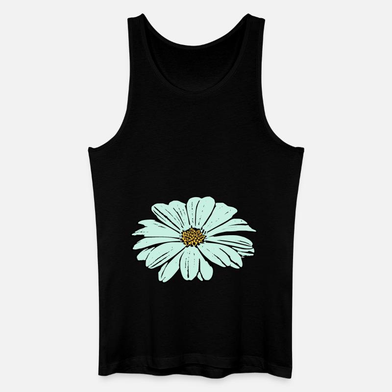 Blume hellblau blaue Blume - Männer Bio Tank Top - Schwarz