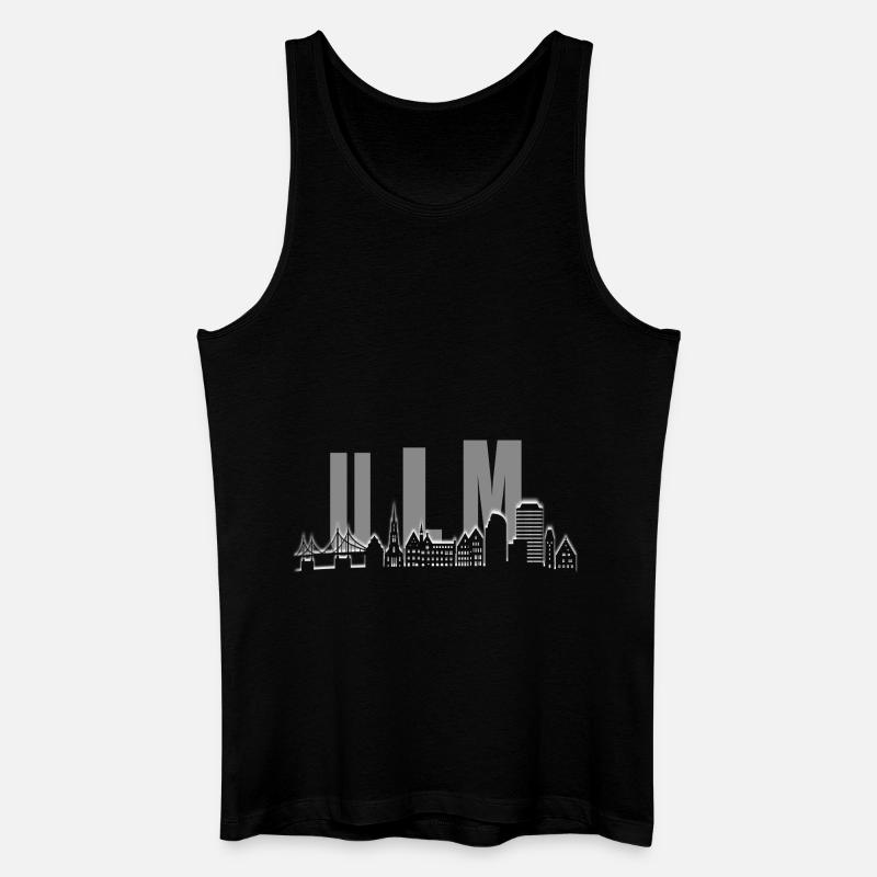 Ulm Skyline - Männer Bio Tank Top - Schwarz