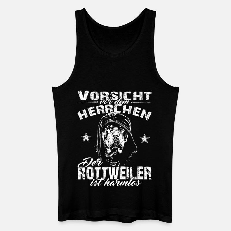 Rottweiler Herrchen - Männer Bio Tank Top - Schwarz