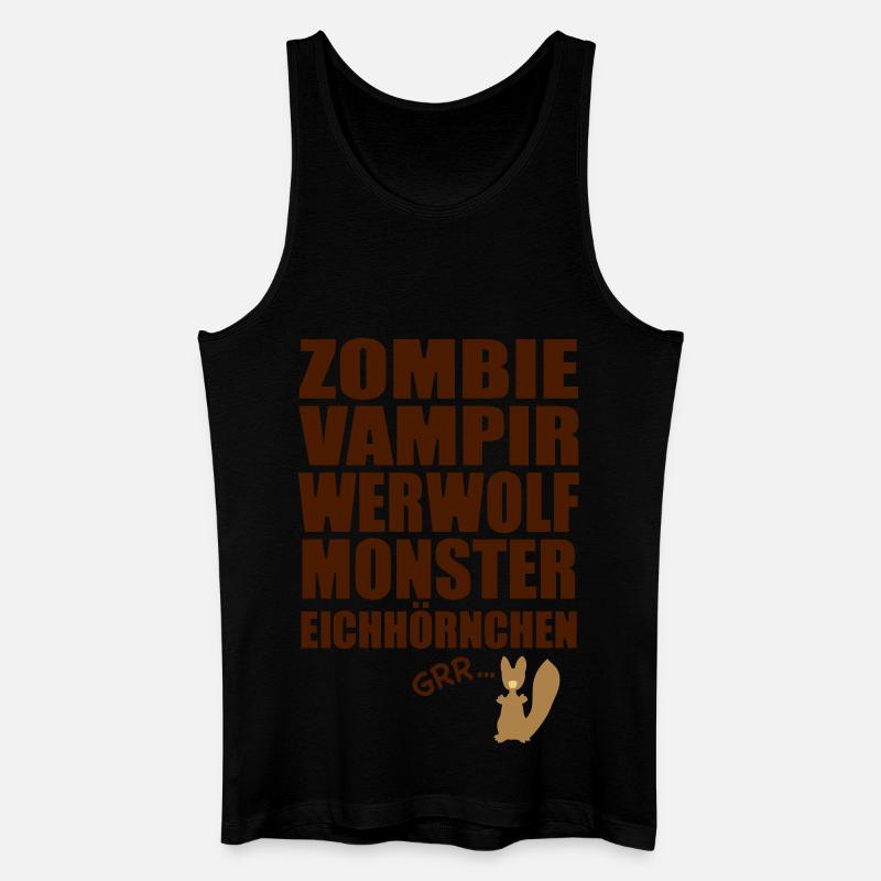 Monster Eichhörnchen - Männer Bio Tank Top - Schwarz