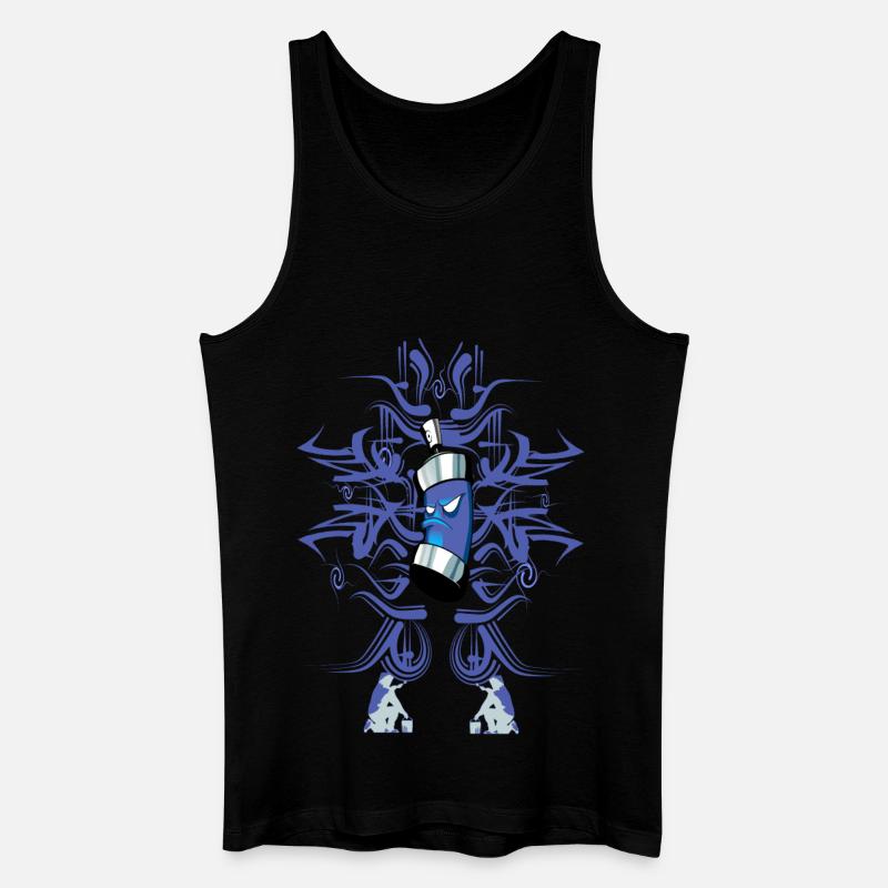Graffiti - Männer Bio Tank Top - Schwarz