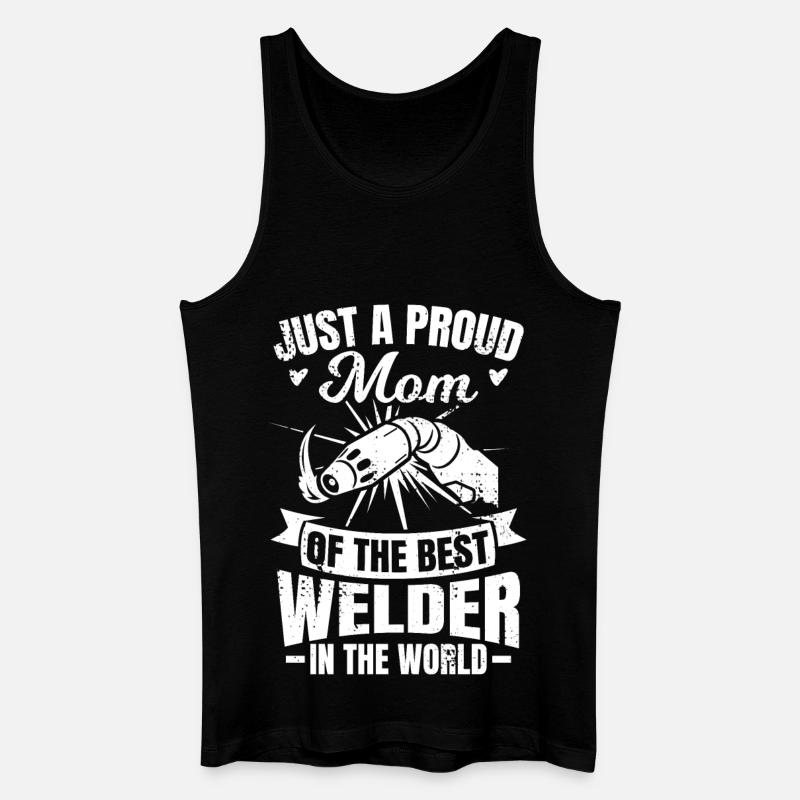 Stolze Mutter des besten Schweißers - Männer Bio Tank Top - Schwarz