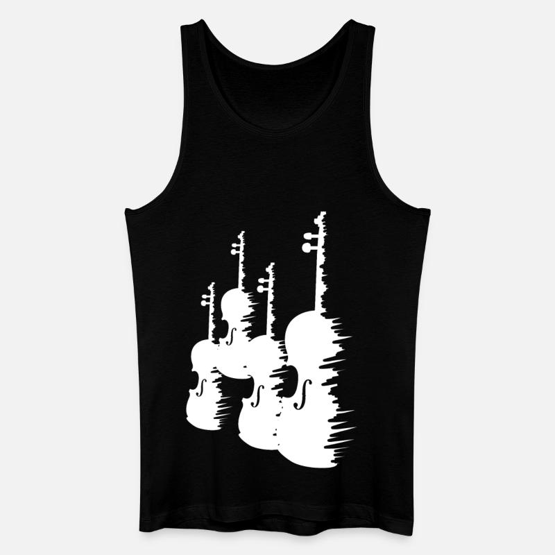 Violinen Zeichnung - Männer Bio Tank Top - Schwarz