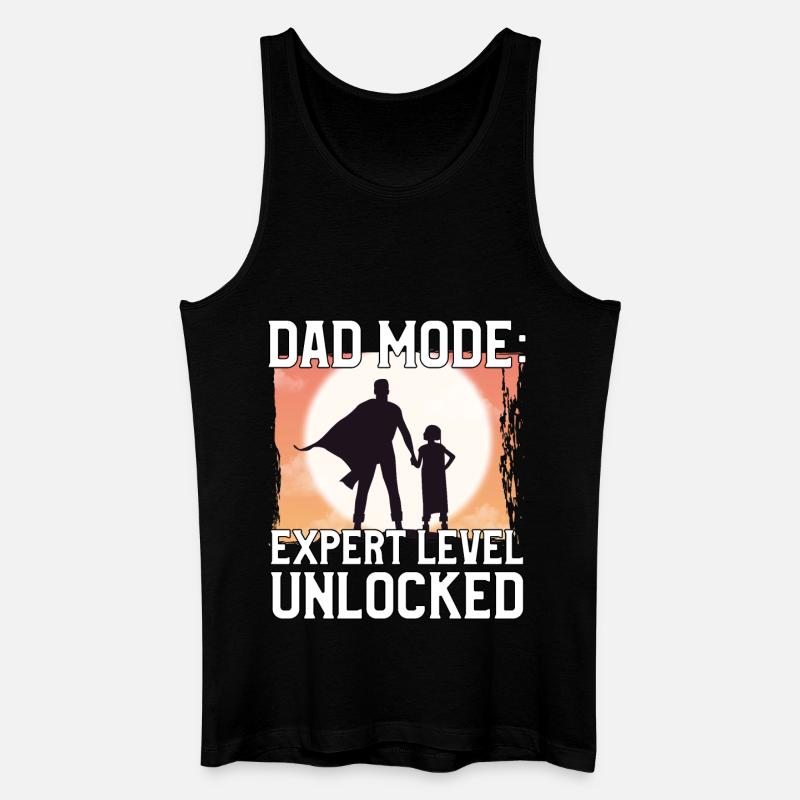 Vater-Modus Experten-Level freigeschaltet - Männer Bio Tank Top - Schwarz