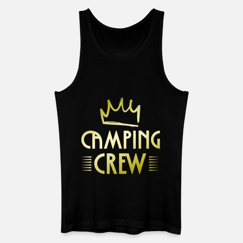 Camping Crew - Männer Bio Tank Top - Schwarz