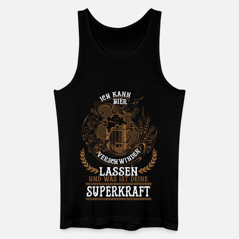 Bier - Männer Bio Tank Top - Schwarz