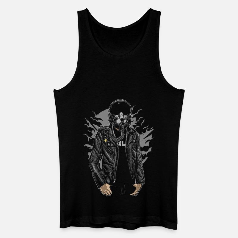 Sky Fighter - Økologisk tanktop til mænd - sort
