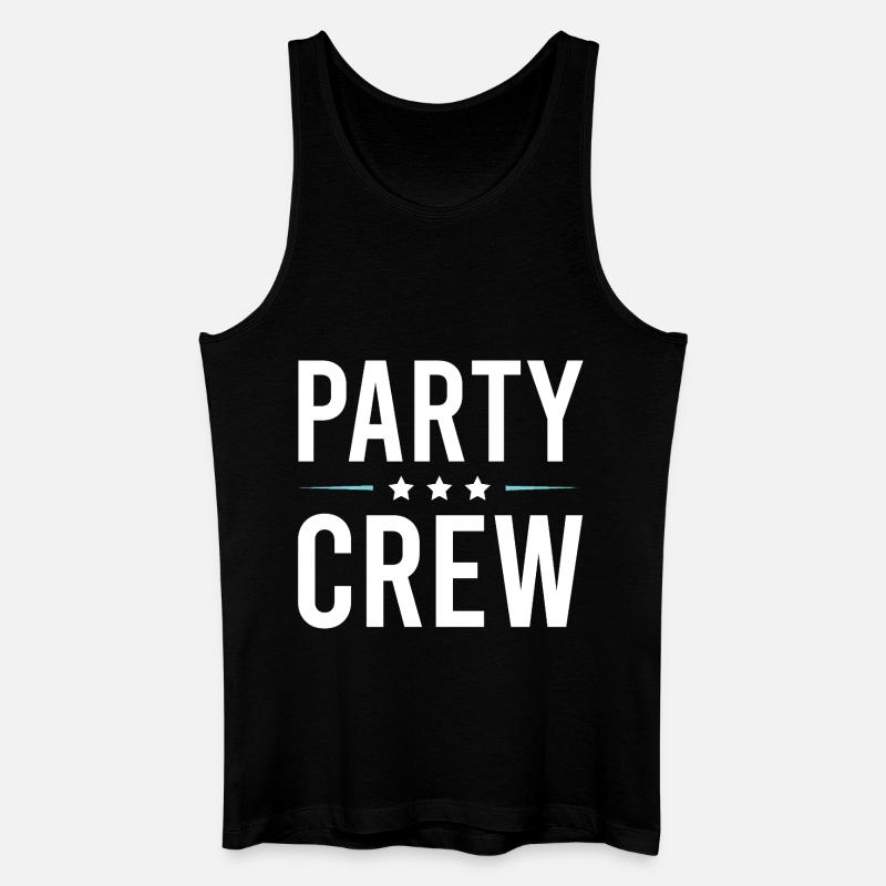 Party Crew - Männer Bio Tank Top - Schwarz