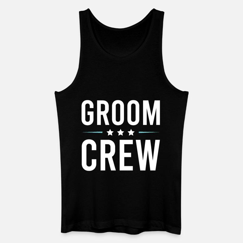 Groom Crew - Männer Bio Tank Top - Schwarz