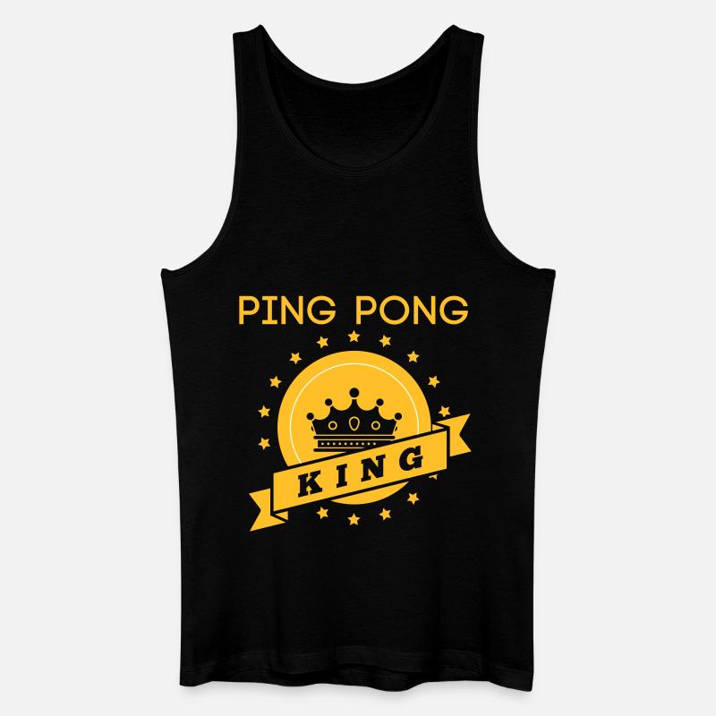 ping pong king - Männer Bio Tank Top - Schwarz