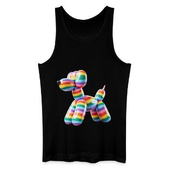 Ballon Dog Pride Regenbogenflagge - Männer Bio Tank Top - Schwarz - Vorne