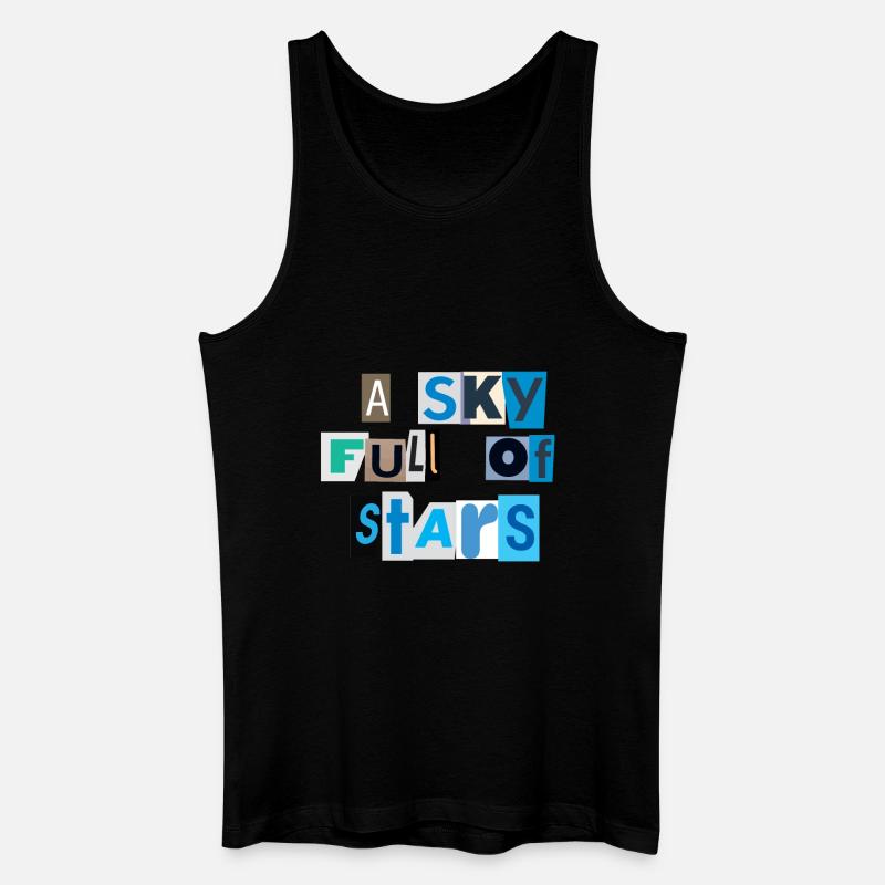 Ein Himmel voller Sterne - Männer Bio Tank Top - Schwarz