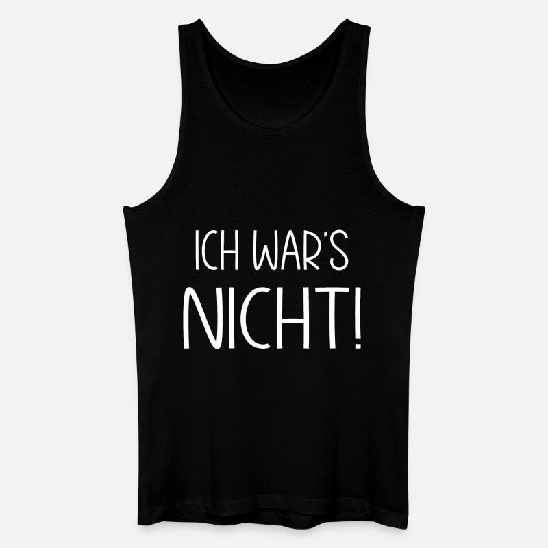 Ich war's nicht - Männer Bio Tank Top - Schwarz