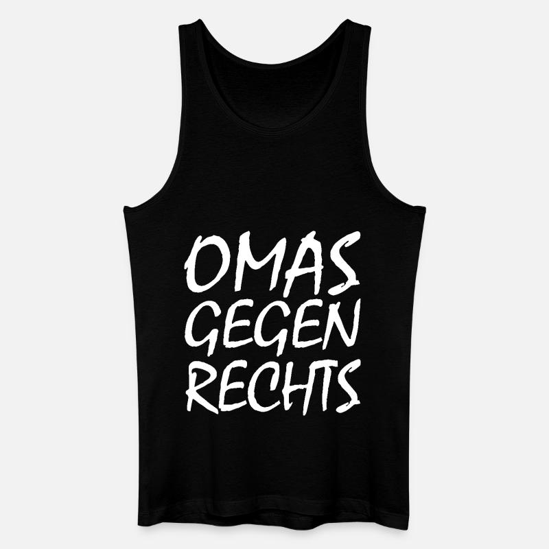 Omas gegen rechts - Männer Bio Tank Top - Schwarz