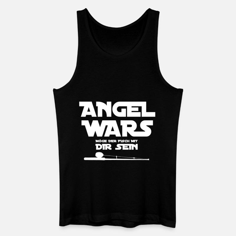 Angler - Männer Bio Tank Top - Schwarz