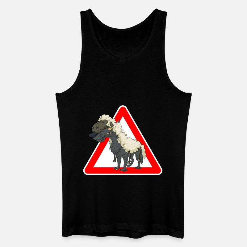 Wolf - Männer Bio Tank Top - Schwarz