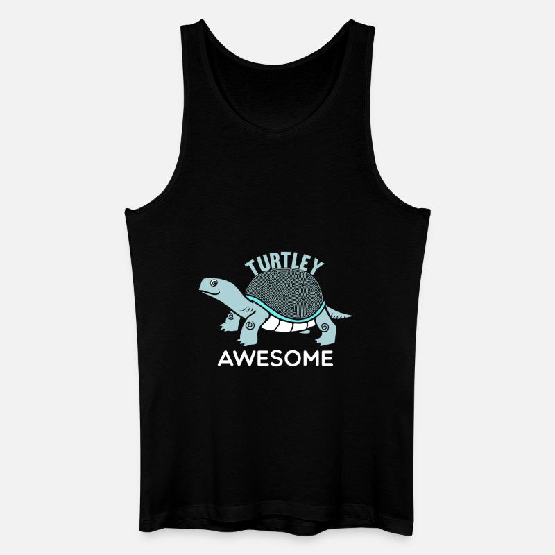 Turtley Awesome - Männer Bio Tank Top - Schwarz