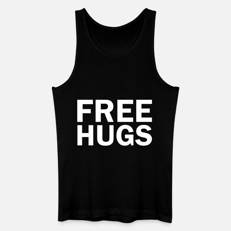 Free hugs - Männer Bio Tank Top - Schwarz