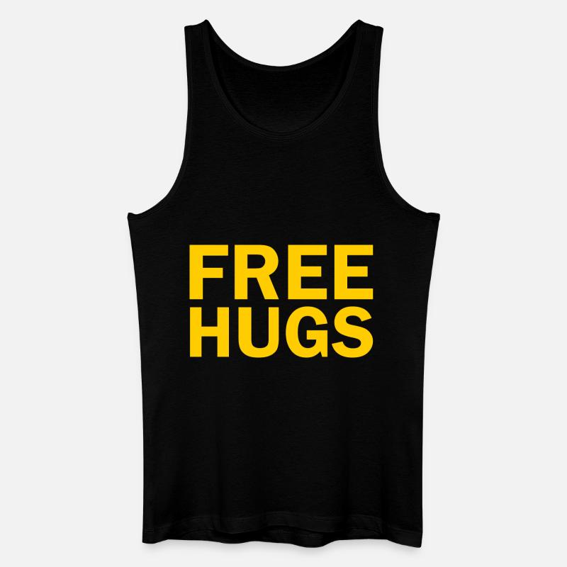 Free hugs - Männer Bio Tank Top - Schwarz