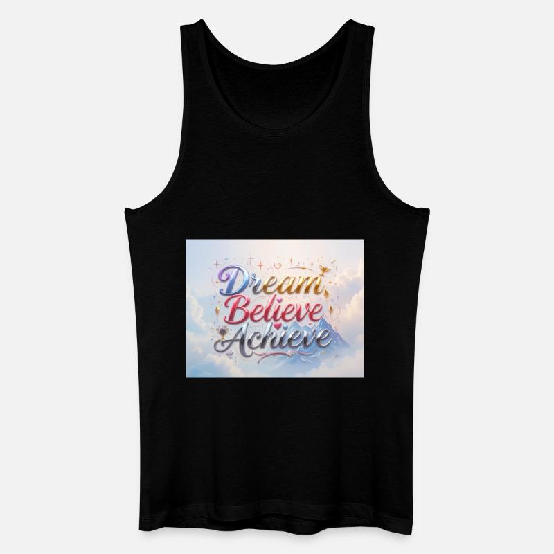 Traum Glauben Erreichen - Männer Bio Tank Top - Schwarz