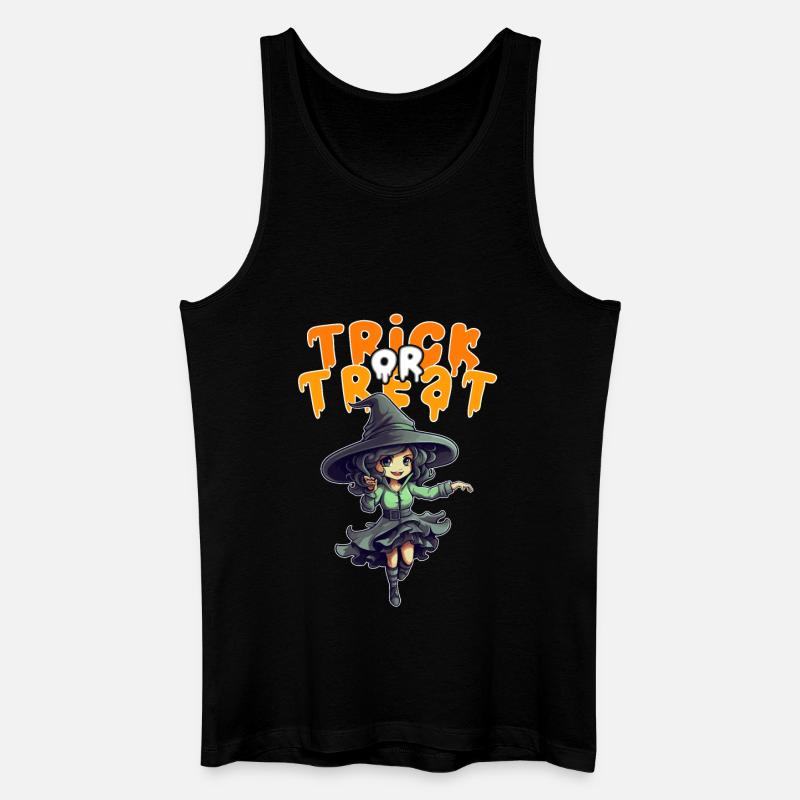 Halloween Design Hexe Witch Design - Männer Bio Tank Top - Schwarz
