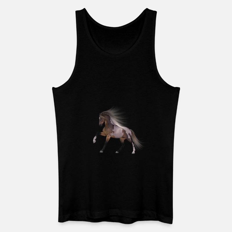 Pferd Geschenk Geschenkidee - Männer Bio Tank Top - Schwarz