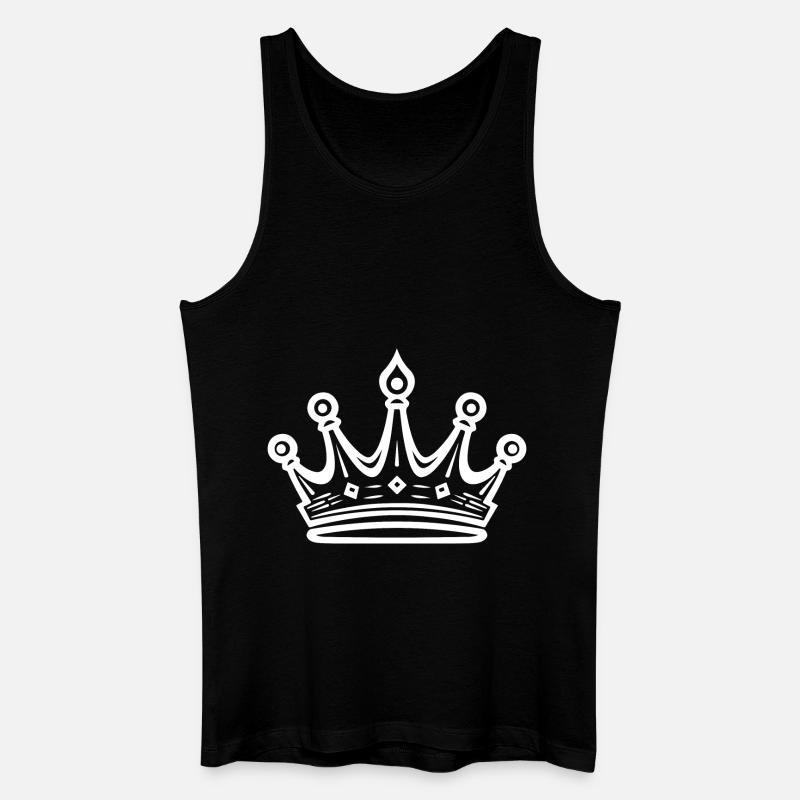 Krone Symbol Silhouette - Männer Bio Tank Top - Schwarz