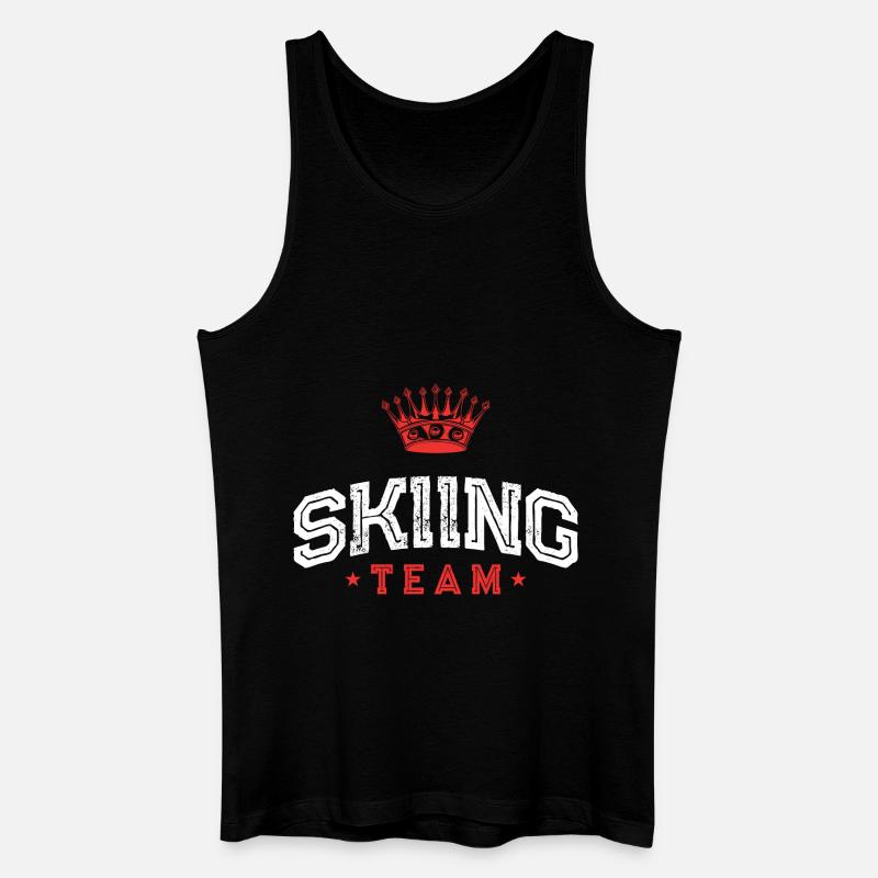 Skiing Team - Männer Bio Tank Top - Schwarz